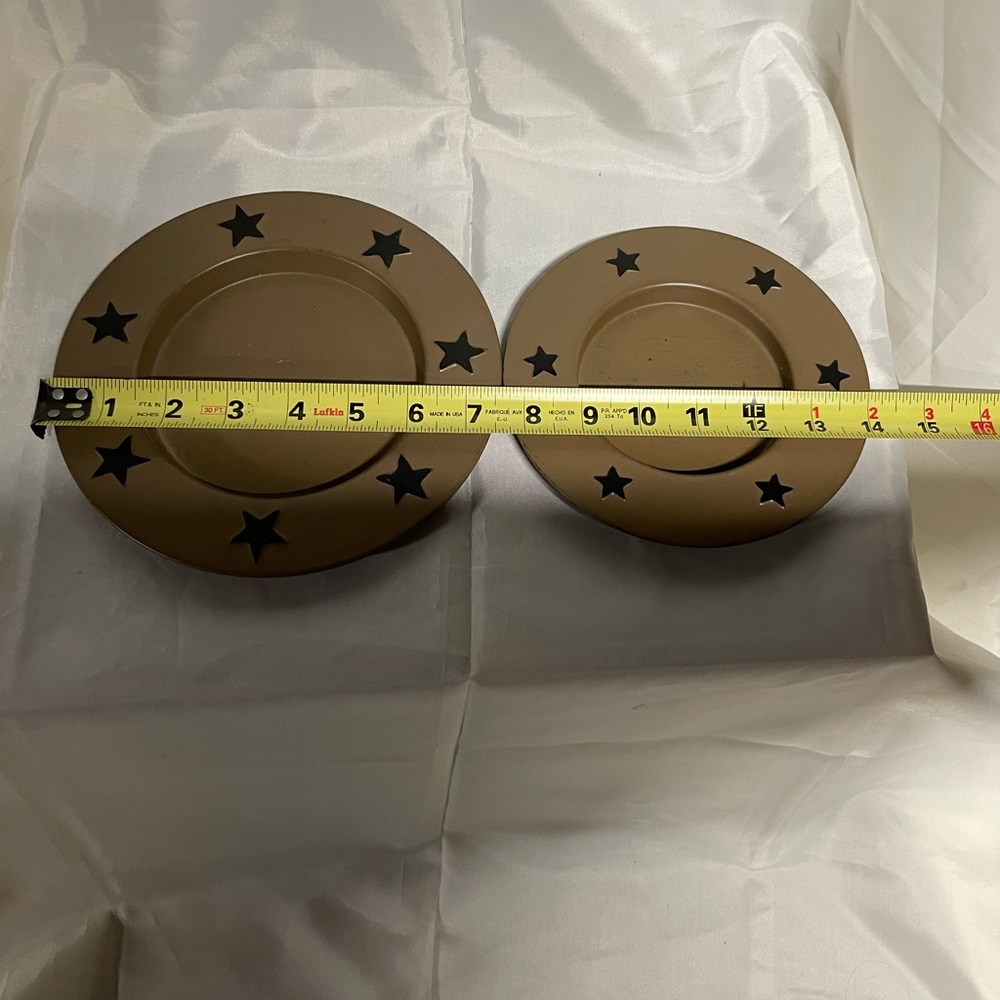 Brown Star Accent Plates – Set of 2